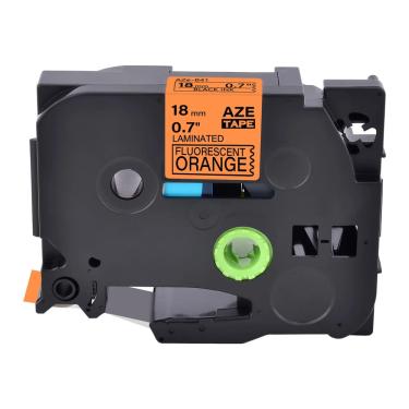 Imagem de Fita Compatível Rotulador TZe-B41 Laranja Fluorescente 18mm