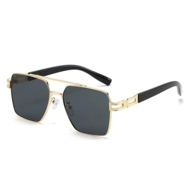 Imagem de Óculos de Sol Masculinos Personalizados Sem Armação com Proteção Solar, Dourados, 150mm