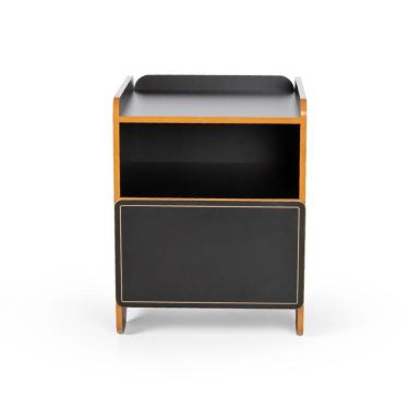 Imagem de Mesa De Cabeceira 1 Gaveta Com Nicho Cindy - Preto