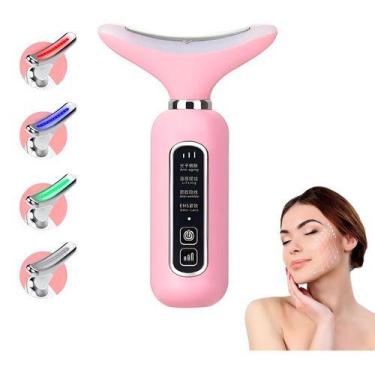 Imagem de Massageador Facial Led 3 Cores Lift Anti Ruga Rejuvenescedor - Genéric