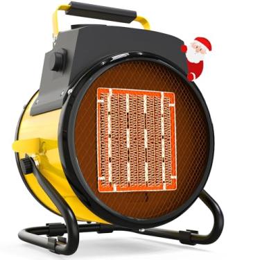 Imagem de Proteção elétrica portátil contra superaquecimento externo, aquecedores elétricos de garagem para pátio, garagem, estufa, amarelo