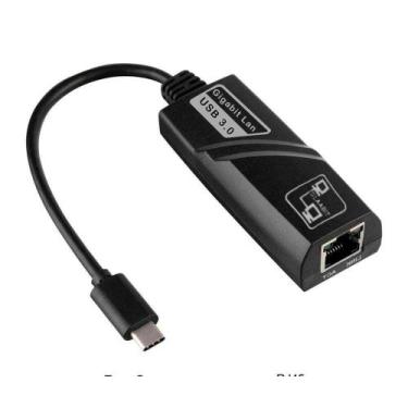 Imagem de Adaptador de rede USB Tipo-C p/ RJ45 - Bear Cabos