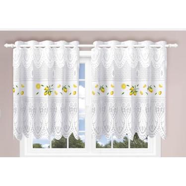 Imagem de Beija Flor, Cortina Pia/vitro Bando Passione Renda Cozinha1,60x0,75x0,20 Cor:Limão