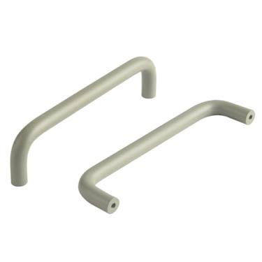 Imagem de funifiti Pacote com 5 puxadores de cor verde, armário de gaveta de guarda-roupa infantil puxadores de 5 polegadas (128 mm) alças de transporte curvas centrais (5, verde, 5 polegadas (128 mm))