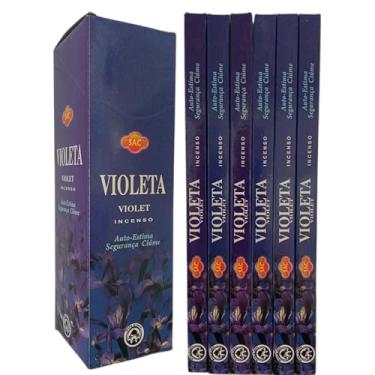 Imagem de Incenso Indiano Sac Violeta - Paz e Harmonia Cx.6un.8v.