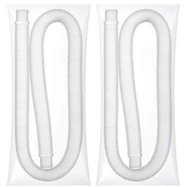 Imagem de Braçadeiras com 2 peças de substituição de mangueira de bomba de piscina de 3,2 cm, 149,9 cm para bombas de piscina acima do solo, mangueiras de filtro de 150 cm, diâmetro 3,2 cm à prova de vazamento