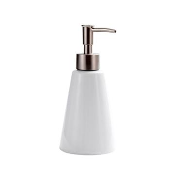 Imagem de Dispensador de sabão Dispensador de sabonete criativo cerâmica 220 ml com bomba para xampu banheiro