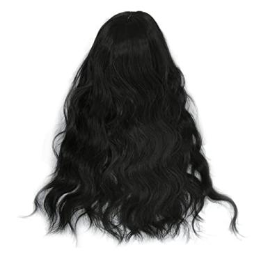 Imagem de Luocute Peruca de Boneca de Juntas Esféricas 1/6, Cabelo Encaracolado Grosso e Completo de Seda de Alta Temperatura Com Franja, para Boneca Vestir-se de 15,5 a 17 Cm de Circunferência da (BLACK)