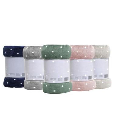 Imagem de Manta Casal, Manta Cobertor Microfibra Casal Queen Quentinha Antialérgico Poá(Verde,Queen)