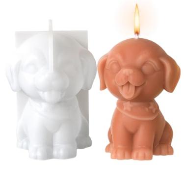 Imagem de Moldes de vela de silicone para cães - moldes de cimento para decoração de casa - ferramenta de fundição de gesso para decoração de mesa de silicone, molde de concreto 3D para decoração de casa