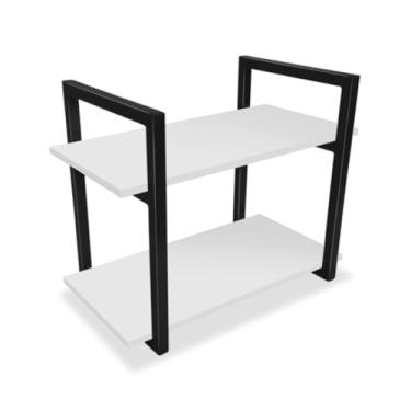 Imagem de Prateleira Milazzo Design Industrial 25cm Preto e Branco