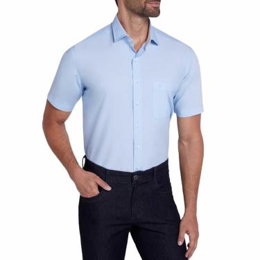 Imagem de Camisa Masculina Dudalina MC Comfort Lisa Azul - 680102-Masculino