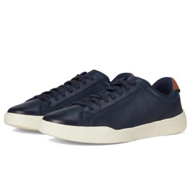 Imagem de Cole Haan Tênis masculino de couro leve com cadarço perfurado moderno Grand Crosscourt, Navy Blzr/Brtsh Tn, 44