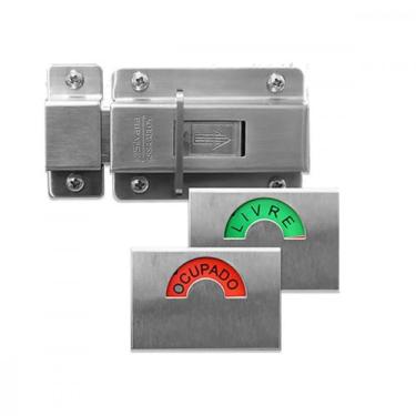 Imagem de Fechadura Fechadura Trinco Wc Livre/Ocupado Cromado Silvana 96889