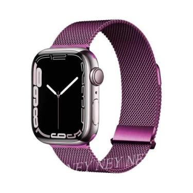 Imagem de Pulseira De Metal Milanese Loop De 44mm 40mm 45mm 41mm Para Apple Watc