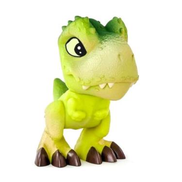 Imagem de Dinossauro Tiranossauro Baby Dino TRex Verde Original Pupee, Boneco Mi