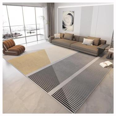 Imagem de SPXMQSS Tapetes de sala de estar, tapetes para quarto, antiderrapante, lavável, tapete que não cai, tapete interno de pelo baixo para quarto, sala de estar, cinza claro
