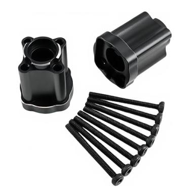 Imagem de Aluminum Rear Axle Mount Lockout Set for 1/18 Mini LMT 4X4 Brushed Monster Truck, Upgrade Replacement Parts Compatible with RTR-LOS01026, Replaces LOS214043 (Black)