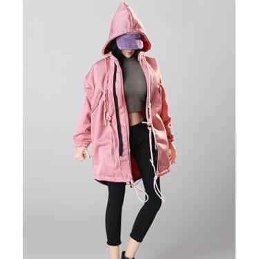 Imagem de ATSTORYTIDE 1/6 Ratio of Women's Clothing，Windcoat Jacket, Long Coat, Autumn and Winter top (Pink)