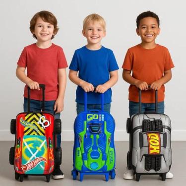 Imagem de Mala Infantil Menino Escolar Viajem 3 Rodas 3D Grande 20L - MAX TOY, V