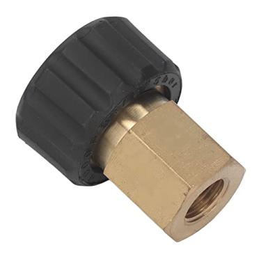 Imagem de KIMISS Adaptador de Lavadora de Pressão G1/4 pol. para M22 X 1,5 Mm Conector de Mangueira de Latão - Anticorrosão e Alta Pressão de até 5.000 PSI, Compatível Com a Maioria das Mangueiras de Lavadora