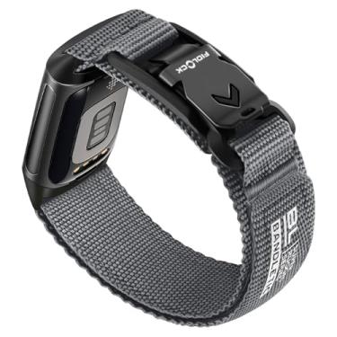 Imagem de Bandletic Pulseira esportiva compatível com Fitbit Charge 6/5 para homens e mulheres, pulseiras de substituição de nylon macio resistente com fivela V magnética Fidlock para Fitbit Charge 5/6