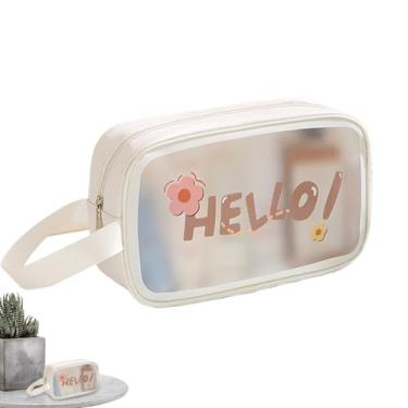 Imagem de Necessaire De Maquilhagem | Organizador de Armazenamento Transparente Portátil,Grande Necessaire De Higiene Pessoal E De Cosmeticos | Para Pincéis Batom Base Joias Espelho Férias