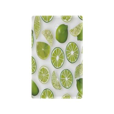 Imagem de Wassud Placa de cobertura de interruptor de luz, capas de tomada decorativas, placa de parede para tomadas elétricas, fatias de limão, tampas de tomada com botão único