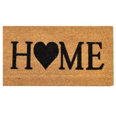 Imagem de Capacho Porta Entrada Fibra De Coco Tapete Bem Vindo 40x60 (Capacho Home Coração)