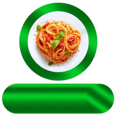 Imagem de Tomeurperf 100 peças de jogo americano de papel verde, jogo americano descartável de 33 cm para mesa redonda, papel decorativo para festa de aniversário, banquete de casamento - verde