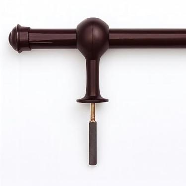 Imagem de Varão de Madeira 2 metros Decoração Elegante Sala Quarto Cozinha Escritório cortina Bege,Preto,Branco,Marron,Cinza varão de cortina(MARROM,02 UNIDADES)