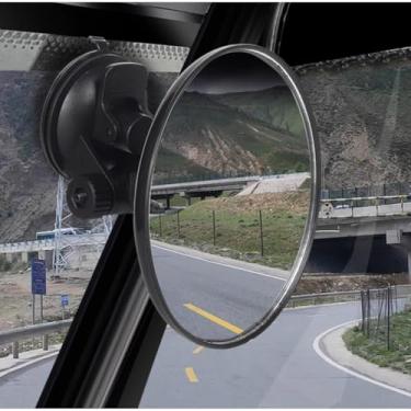 Imagem de Espelho retrovisor para carro, rotação de 360 graus, espelho retrovisor convexo, suporte para guidão, triciclo automático, espelhos retrovisores