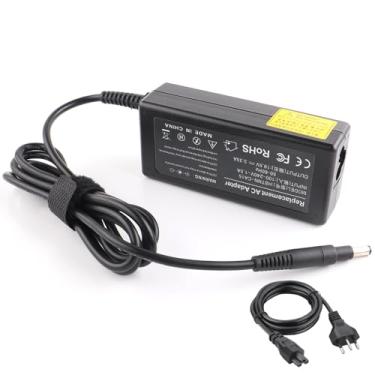 Imagem de Fonte para notebook Laptop HP 19.5v 65w de Potência Pino 4.8mm 1.7mm Compatível HP ENVY 4-1000 Series 6-1000 Series Sleekbook 6z-1000 13-1000 Ultrabook 14t-3100 Inclui Cabo de Força Bivolt