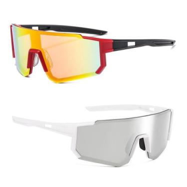 Imagem de 2 Óculos De Sol Esportivo Bike Corrida De Rua Ciclismo Beach Tennis Vô