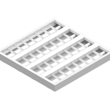 Imagem de Luminária Calha Taschibra Atela Embutir/Sobrepor 62X62Cm 4XT8 Branca