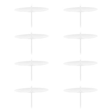 Imagem de Luxshiny Conjunto de 8 Fixadores Metálicos para Castiçais, Suportes para Velas Em Formato de Guirlanda, Ideais para Festas E Uso Doméstico, Estabilizadores Prateados.