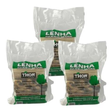Imagem de Lenha Eucalipto Thor Pizza Lareira Fogão Fogueira 15kg