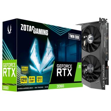 Imagem de Placa de Vídeo Zotac RTX 3060 Twin Edge, 12GB GDDR6, 192-Bits - ZT-A30600E-10M