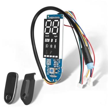 Imagem de Felixstory Acessório de painel de scooter compatível com scooter Segway Ninebot F20 F25 F30 F35 F40 F60, placa de circuito do painel de exibição da placa-mãe com capa de plástico e capa à prova d'água