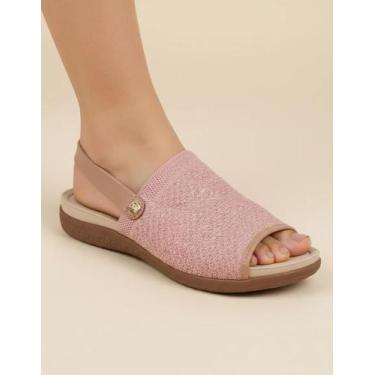 Imagem de Sandália Feminina Tecido Joanete Calce Fácil Ultra Conforto Modare 712
