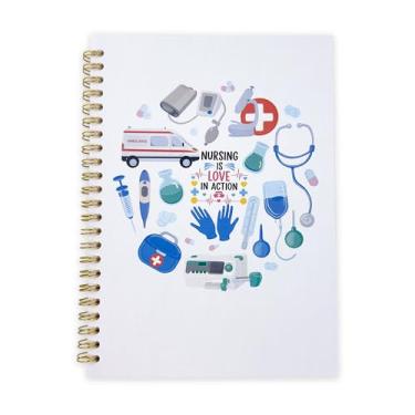 Imagem de Midrean Nursing School Student Medical Journal Assistant Gifts Spiral Nurse Notebook Notepad Planner, Ruled Paper, 5.5"X8.3" 80 (H)
