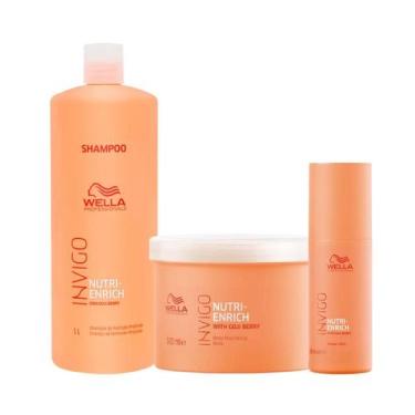 Imagem de Kit Nutri-Enrich Sh 1000ml + Masc 500ml + Leave-in 150ml - Wella profi