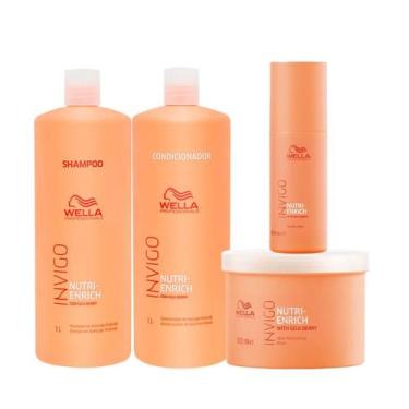 Imagem de Wella Nutri-Enrich Sh 1000ml + Cond 1000ml + Masc 500ml + Leave-in 150