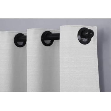 Imagem de Cortina de Linho Cru Ilhos Imbuia - 2.00m x 1.40m, Cortina Decorativa com Textura Natural, Ideal para Sala, Quarto e Escritório, Resistente e Fácil de Limpar (Branca)