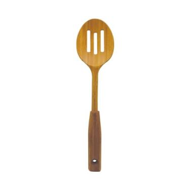 Imagem de Colher Vazada de Bambu 35cm Green Garden – Utensílio Sustentável, Resistente ao Calor e Ideal para Cozinha