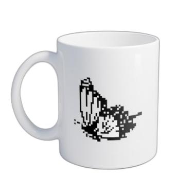 Imagem de Caneca Xícara de Café Porcelana 300ml com Desenho de Borboleta