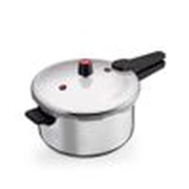 Imagem de Panela de Pressão 7 Litros com Fechamento Externo, Aço Polido, Cinza, 40cm Diâmetro, 2 Apitos