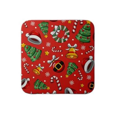 Imagem de Ladrilho Decorativo de Cerâmica com Estampa Padrão de Férias Festivas de Natal