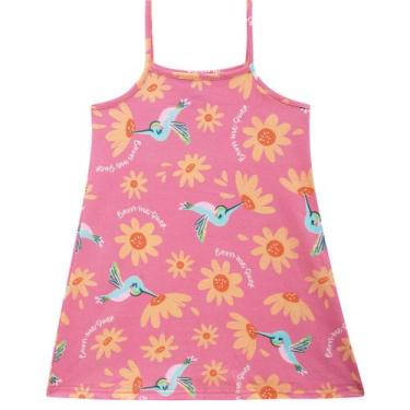 Imagem de Vestido Infantil Menina Meia Malha Malwee Kids Ref. 132112 Cor:Rosa DV