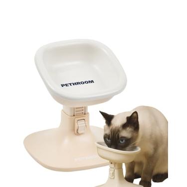 Imagem de PETHROOM Suporte de tigela elevada para cães com bom ajuste – altura ajustável de 11,4 a 18,8 cm com inclinação de 0 a 22°, suporte de alimentação elevado antiderrapante estável para cães e gatos